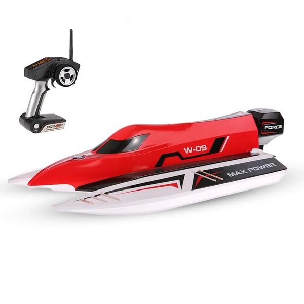 WL915 Rc bateau 2.4G télécommande hors-bord Rechargeable couverture étanche conception Anti-collision Protection bateau Rc 240223