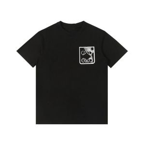 Wl9k Hommes T-shirts 2023 Nouveau Designer Tide T-shirts Poitrine avec lettre de graffiti à jet d'encre imprimé laminé à manches courtes High Street Loose Casual Tshirt Pure Cotto