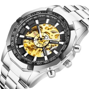 Volledig automatisch mechanisch horloge waterdichte holle high -end herenhorloge Night Glow Watch Solid Steel Men's Watch