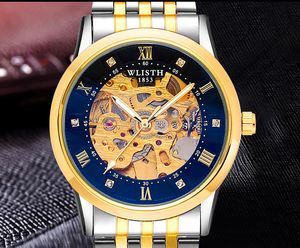 WLISTH Nouvelle Montre Hommes Squelette Automatique Mécanique Montres Or Squelette Homme Montre Hommes FORSINING Montre Top De Luxe