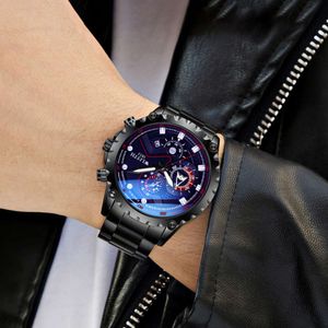 Quartz Watch Brand Men's Watch Mode Waterdichte nachtglow herenhorloge