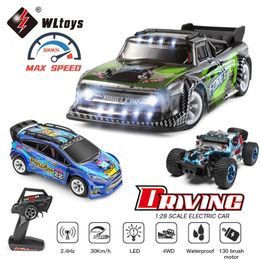 WLtoys 1/28 284131 284161 2.4G Racing Mini RC Car 30 KM / H 4WD Eléctrico de alta velocidad Control remoto Drift Toys para niños Regalos 240308