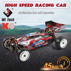 WLtoys 104001 Rc Car 45km/H Échelle 1:10 4WD Drive Off-Road 2.4G R Contrôle Télécommande Voiture Enfants Électrique RC Jouets Véhicule 220429