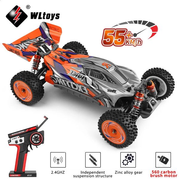 WLtoys 124010 55 KM/H RC voiture véhicule de course professionnel 4WD tout-terrain électrique haute vitesse dérive télécommande jouets pour garçon cadeau 240122