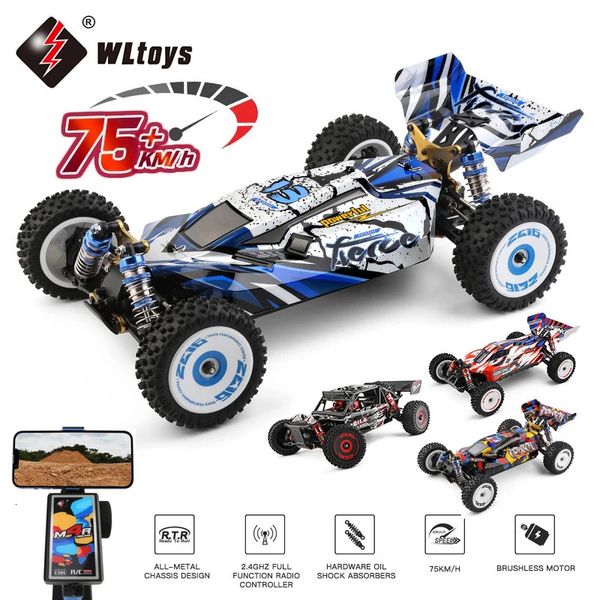 WLTOYS 124017 75 kmh 4wd RC Car Professional Monster Truck High Speed ​​Racing Remote Control Car Toys pour garçons 231227