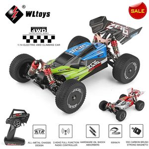 Wltoys 144001 1 14 RC RCING CAR 65 kmh 24g Télécommande High Speed ​​Offroad Drift Absorption de choc pour adultes Toys Kids Gift 240411