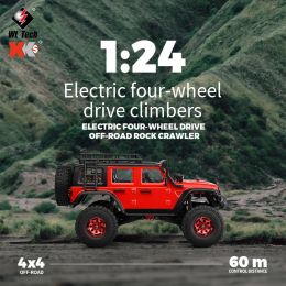 WLTOYS 2428 1:24 mini automóvil RC 2.4g con luces LED 4WD Castador eléctrico fuera de carretera Vehículo de control remoto Juguete para niños