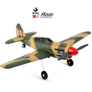 WLTOYS A220 RC Airplanes Four-Channel Like Real Machine P40 Fighter Remote Control Glider Unmanned Aircraft Outdoor Toy 211026