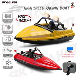 Wltoys Boat WL917 Mini RC Jet Boat met afstandsbediening Water Jet Thruster 2.4G Elektrisch High Speed ​​Racing Boat Toy voor kinderen 240510