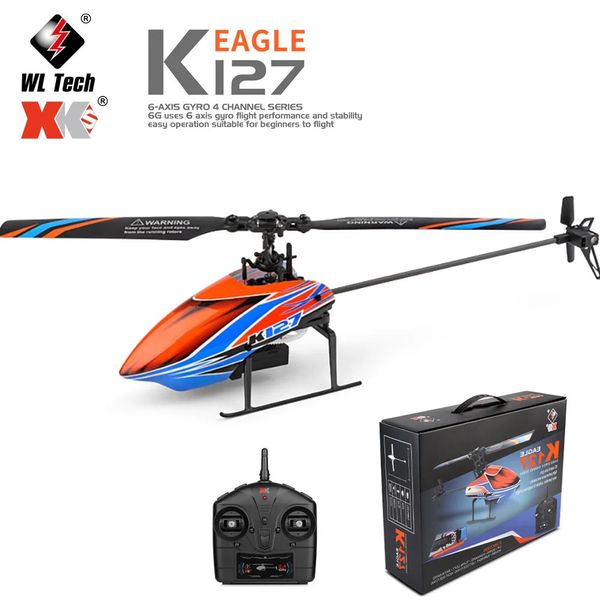 Wltoys K127 RC Helicopters V911S 24G Radio Control Plan Airplane 6 Aixs Gyroscope Aircraft Toys for Children 240508