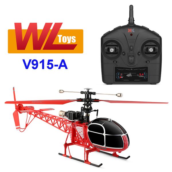 Wltoys V915 V915 A RC Helicóptero RTF 2 4G 4CH Control de motor de doble cepillo Avion Avión de altura fija Drone Regalo para Aldult Friends 220713