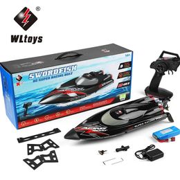 WLTOYS WL916 RC BOOT 2,4 GHz 55 km/u Brushless High Speed Racing Boat Model Remote Control Speedboat Children RC Toys 240516