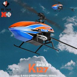 WLTOYS XK K127 RC Helicopter 4CH 6-Axis Gyroscoop 2.4G Radio Flybarless Helicopters Flying Drone Toys Gift Model RC Vlak 2111104