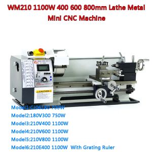 WM210 1100W 400 600 800 mm semi-automatique Longueur métallique Longueur automatique Faire une mini machine CNC 50-2500 tr / min