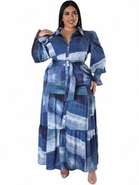 Wmstar Plus Size Dres pour femmes Tie Dye imprimé avec poches Sles Fi Party Maxi Dr Vente chaude en gros Dropship Q7FV #