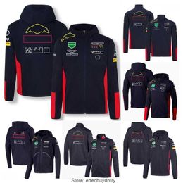 Wnay herenhoodies F1 Redbulls hoodie Formule 1 racefans motorsport jas met rits herfst winter oversized sweatshirt casual jas grote maten