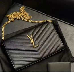 Sac de créateur de luxe woc Sac enveloppe Ladys Pochettes Caviar Top rayé Sac à bandoulière en peau de vache de haute qualité Sacs à main de luxe Sac à bandoulière en chaîne en métal pour femmes