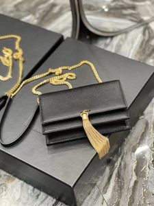 Bolso de cadena con borlas woc, bolso de mano para mujer, sobre con solapa, bolso de mensajero, billetera, bolsos de diseñador de lujo de marca para mujer, billetera para mujer