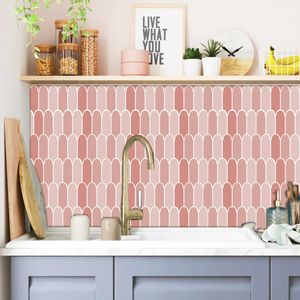 Wodecor Brick Style Wallpaper Selfadhesive Pink Wall Stickers Stickers étanche 3D Tiles Stick sur le dosseret 1212 pouces 231220