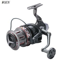 Carretes de pesca WOEN all metal DH12000, relación 4,7:1, ancla de mar, rueda giratoria de pesca