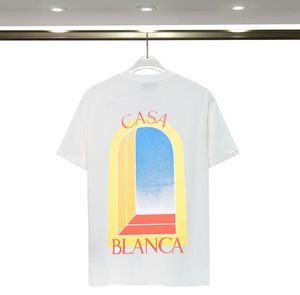 woens 2024 T-shirts Luxe T-shirt Heren Casablanca Luxe T-shirts voor Top Oversized T-shirt Casablanc Shirt Casa Blanca Kleding Mode Zomer Ronde Hals NCC0