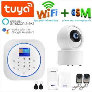 Wofea Wireless wifi GSM system RFID tag kit de alarma de seguridad para el hogar aplicación tuyasmart sirena incorporada