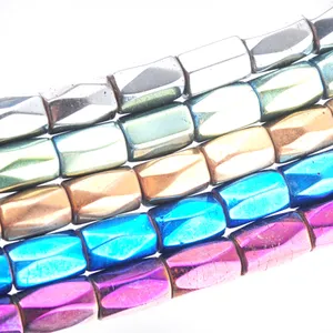 WOJIAER matériaux magnétiques perles de pierre d'hématite magnétique 5x8mm pour la fabrication de bijoux à bricoler soi-même collier Bracelet BL310