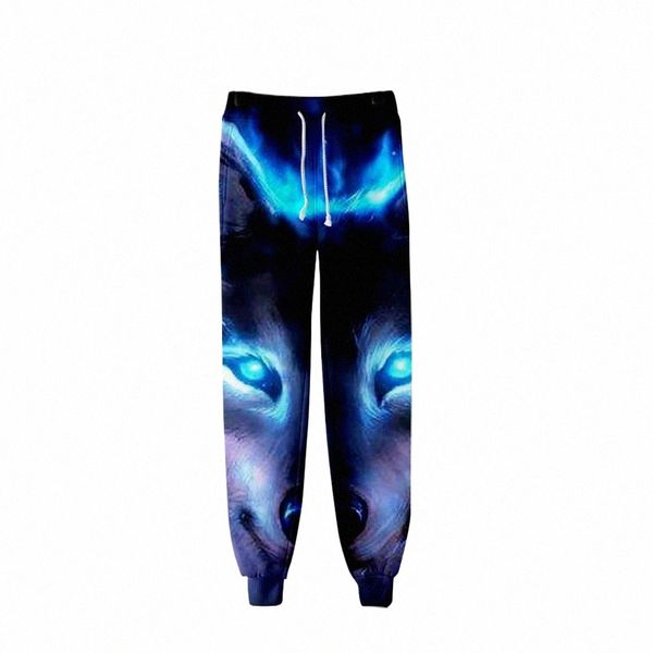 Lobo Animales Fi Hombres Track Jogger Pantalones holgados Hip Hop Pantalones deportivos Pantal Homme Streetwear Sudor Pantalones 3D Ropa de gimnasio q5bU #