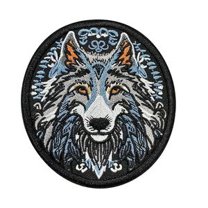 Wolf Cool Animal brodé Appliques de fer sur patchs Chapeaux Accessoires de vêtements coudre sur des patchs de broderie Livraison gratuite
