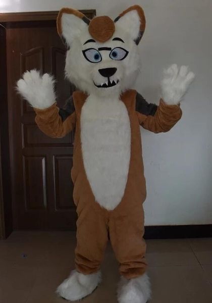 loup chien Mascotte Costume de Bande Dessinée Fantaisie sexy Halloween Robe enfants fête costume de mascotte