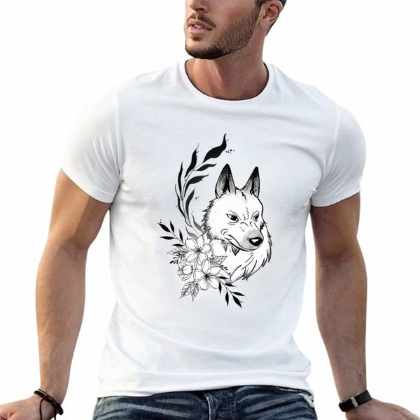 wolf frs T-shirt pour un garçon coréen fi plaine slim fit t-shirts pour hommes a4rn #