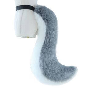 Wolf tail en peluche animal fox-beast tail tail moelleux wolf anime bast tail halloween costume accessoires pour le carnaval de Noël