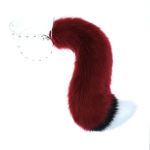 Wolf Tail Plux fait à la main Faux Fur Wolf Tail Cosplay Costume accessoires Kawaii Lolita JK Girl Halloween Party Play Play Accessoires