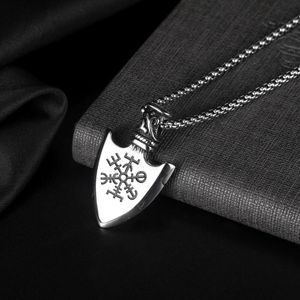 Wolf Tide Nieuwe gepersonaliseerde punk Snowflake Arrow zelfverdediging ketting trendy heren roestvrijstalen ketting kruis geschenk sieraden kettingen groothandel Bijoux kraag