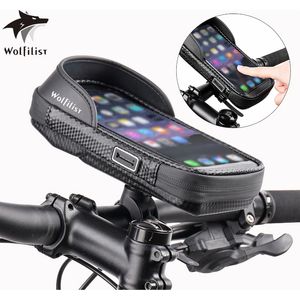 Sac de guidon pour vélo wolfiliste ACCESSOIRES DE BICYLEMENT DE COURSE avant imperméable avec un écran tactile sensible TPU compatible avec 6,5 