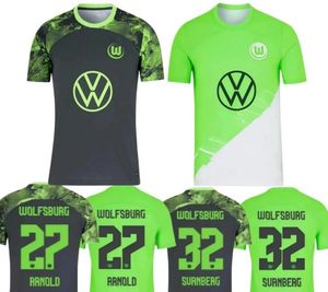 Wolfsburg personnalisé 23-24 domicile Thai Quality Soccer Jerseys personnalisé yakuda Design 7 WALDSCHMIDT # 11 STEFFEN # 9 KRUSE # 10 L.NMECHA # 23 WIND # 20 Bakou # 27 ARNOLD MEN