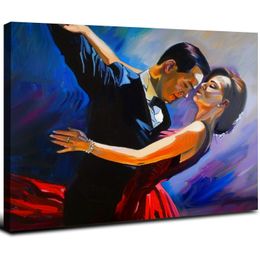 Femme et homme dansant Tango Portrait toile imprimé de salon décor mural art art chambre à la maison décor prêt à suspendre