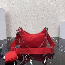 Designer de haute qualité femme sacs sacs à main avec boîte 3in1 sac de messager épaule boîte d'origine sac à main pochette en nylon avec chaîne et sangle