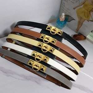 Cinturón de mujer para mujer, cinturones de lujo estrechos y silenciosos de diseñador, naranja, negro, cinturilla sencilla y elegante para vestidos, hebilla de metal pequeña y delgada, cinturón de diseñador de cuero liso
