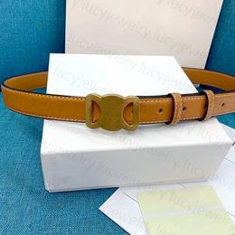 Femme ceinture de luxe Lady Beltes ￩troites classiques en cuir v￩ritable boucle dor￩e 4 largeur de couleur 2,5 cm