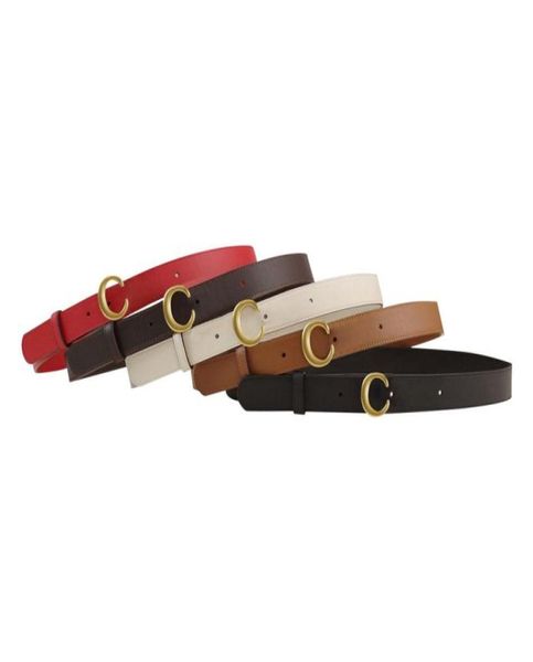 Cinturones de mujer Fashion Women Smooth Buckle Belthide Unisex Man Cinturas de mujer Blanca Brown Brown Rojo Color de color caqui1125501