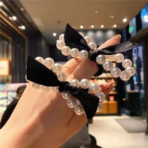 Femme Big Pearl Hair Ties Fashion Korean Style Cairband Scrunchies Girls Ponytail Holders Bands Rubber Band Accessoires