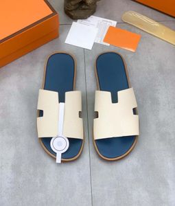 Zomer mannen muilezels sandaal slippers ontwerper sandalen izmir flip flop lederen erfgoed kalfsleer sandalen zomer luie grote mode thuis strand casual glijbanen 38-45Box