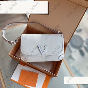 Vrouw Buci Handtas Designer Tas Luxe V Koppelingen Onder Schoudertassen Mode Ripple Lederen Portemonnees Voor Vrouwen Handtassen Baguette Bakken 2023