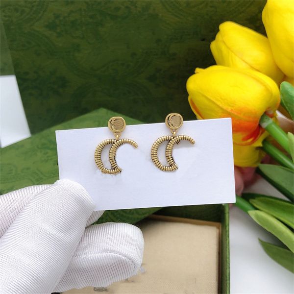 Femme Charme Boucles D'oreilles Double Boucle D'oreille G Designer Stud Perle Orecchini Mode Luxe Or Argent Bijoux Cerceau Femmes Ohrringe 432545