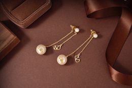 Vrouw charme oorbellen v oording ontwerper stud parel orecchini mode luxe vlogo ewelry hoepel dames ohrringe 21dsas