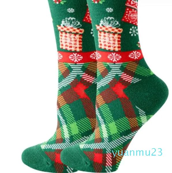 Calcetines de Navidad para mujer, divertidos calcetines navideños de Papá Noel, árbol, copo de nieve, alce, nieve, tubo de algodón, calcetines felices para hombre, calcetines divertidos de Año Nuevo