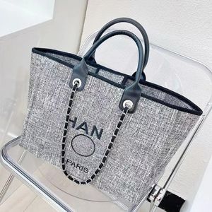 10A Designer Deauville Tote Strandtassen Luxe canvas handtas Portebasis Winkel Travel Schouder CC Bag Dames Pearl kettingzak Emmer Fashion Heren Crossbody Koppeling Dufferzak