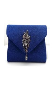 Vrouw Crystal Evening Clutch Bag Flap Diamonds aanvrager ketting schouderhandtassen tas vrouw kralen feest bruiloftsporta1638173
