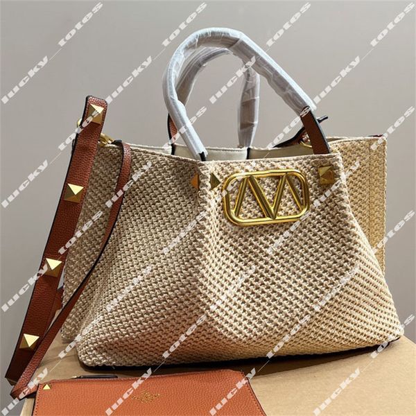 Femme Designer Sac Marque Totes Sac Luxurys Sacs à main Casual Sacs à bandoulière Lettre classique Paille Sacs à provisions Pochette de mode